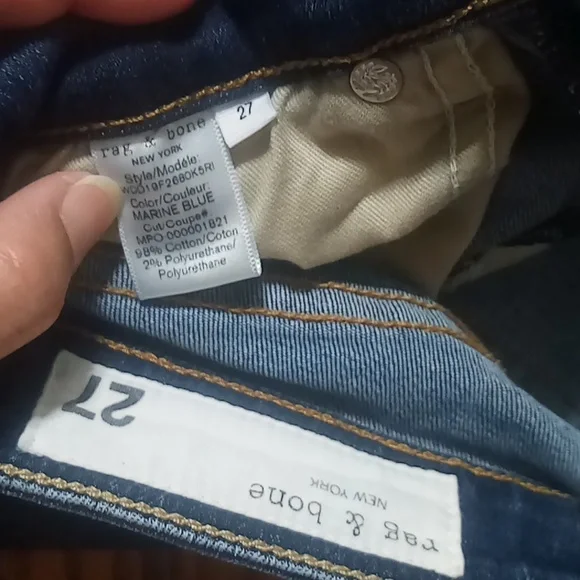 RAG & BONE Jeans Womens 27 BLUE NINA HIGH RISE BOOTCUT BOOT CUT Preowned - Picture 7 of 8